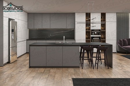 کابینت سفید نقره ای