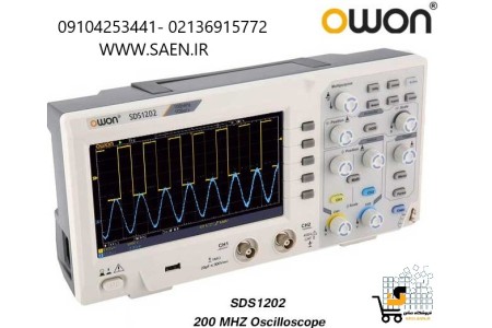 ارزانترین اسیلوسکوپ  200 مگا هرتز  دو کانال  SDS-1202 کمپانی OWON