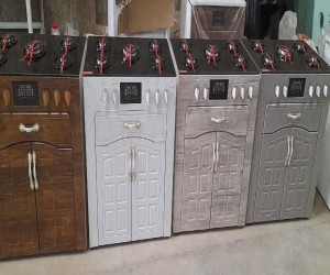 اجاق گاز کابیت دار در طرح ها و رنگ های مختلف