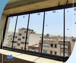 طراحی ساخت و نصب شیشه بالکنی ریلی و تاشو