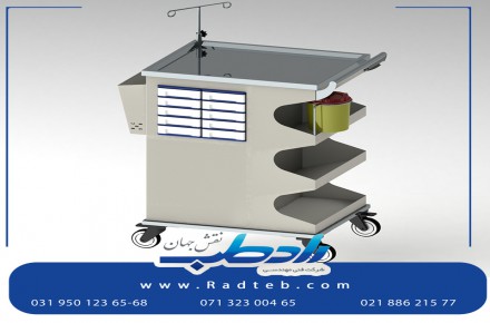 ترالی حمل دارو هتلینگ بیمارستانی رادطب نقش جهان