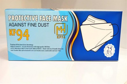 ماسک سه بعدی 5 لایه kf94 با لوگوی اصالت کالا (3D) - بسته 25 عددی