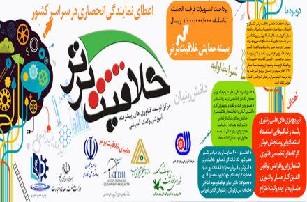 اعطای نمایندگی مجتمع آموزشی خلاقیت برتردر سراسر شهر های ایران  با اعطای تسهیلات بانکی